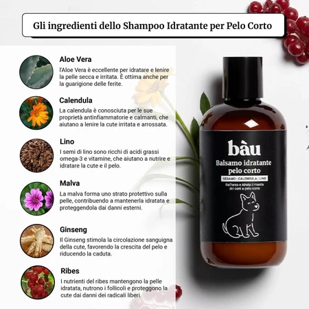 Bau Cosmetics Hydraterende conditioner voor kort haar, 250 ml