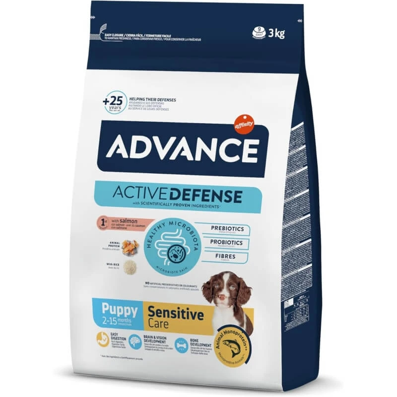Advance Active Defense Sensitive Salmon – Alleinfuttermittel für Welpen, 3 kg