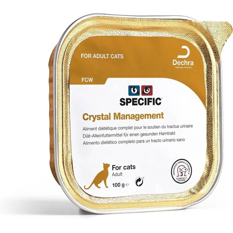 Dechra Specific Crystal Management Pig – Alleinfuttermittel für ausgewachsene Katzen zur Unterstützung der Harnwege, 7 x 100 g