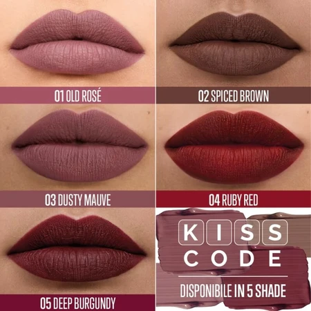 Veralab Overskin Kiss Code – Mattes Flüssig-Lippenstift Nr. 02 Spiced Brown