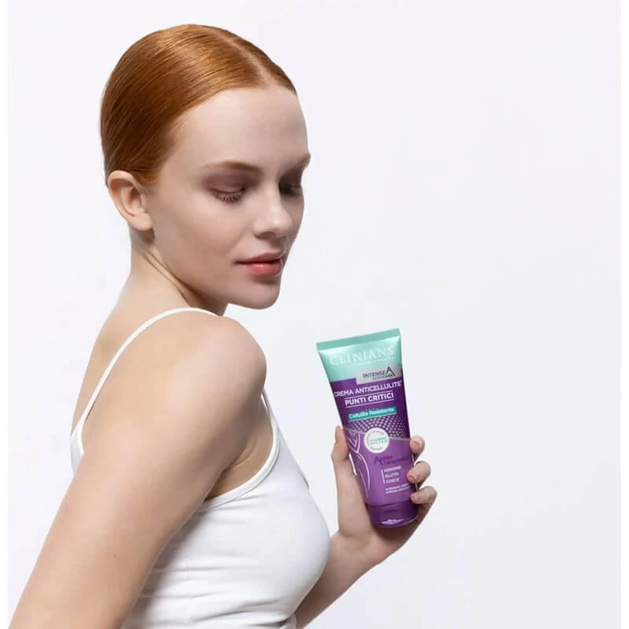 Clinians Intense – cremă anticelulitică pentru zonele critice – abdomen, fese și coapse, 150 ml