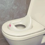 Okbaby Ergo Toilettensitz-Aufsatz für Kinder, weiß, spritzwassergeschützt, kompakt, leicht, 32 x 14 x 38