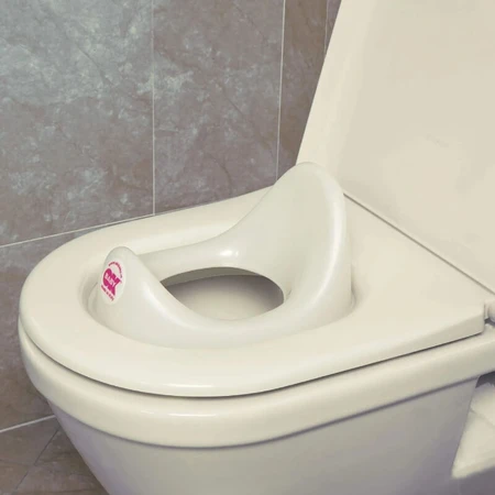 Okbaby Ergo Toilettensitz-Aufsatz für Kinder, weiß, spritzwassergeschützt, kompakt, leicht, 32 x 14 x 38