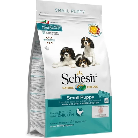 Schesir Small Puppy Chicken - Complete Food for Small Breed Puppies, 2 kg