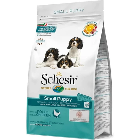 Schesir Small Puppy Chicken - Complete Food for Small Breed Puppies, 2 kg