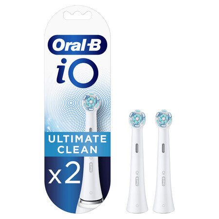 Electria iO Ultimate Clean Zahnbürste Nachfüllpackungen, Weiß, 2 Stück, Oral-B