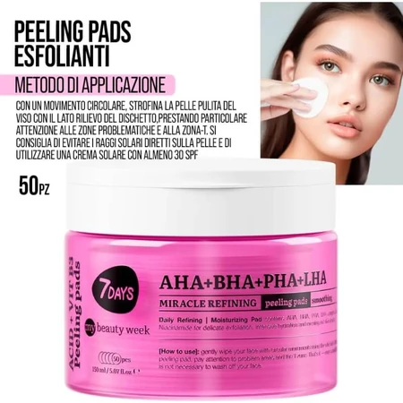 7days AHA + BHA + PHA + LHA – cudowne płatki złuszczające – 50 płatków złuszczających: ceny i cechy