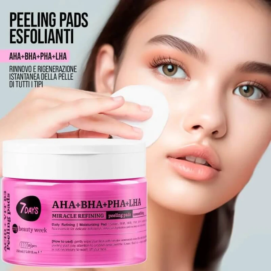 7days AHA + BHA + PHA + LHA – cudowne płatki złuszczające – 50 płatków złuszczających: ceny i cechy