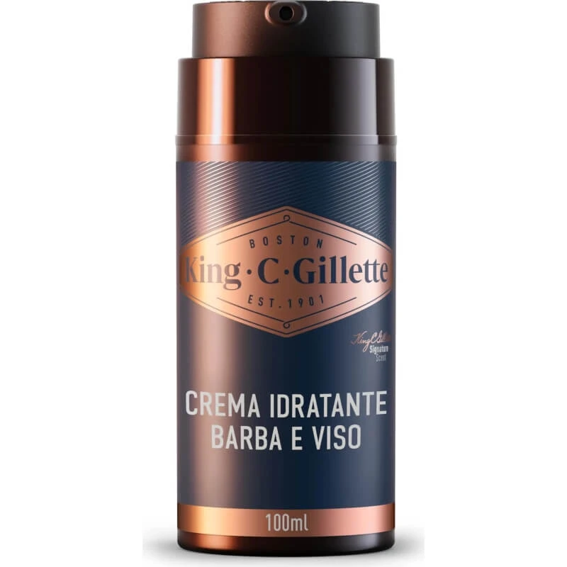 Gillette King C. Gillette – Feuchtigkeitscreme für Bart und Gesicht, 100 ml