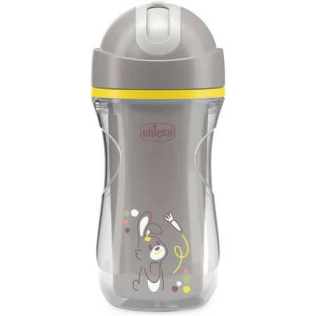 Chicco Sport Cup - Insulated Sports Cup with Non-Spill Straw, 14m+, Gray, 266 ml