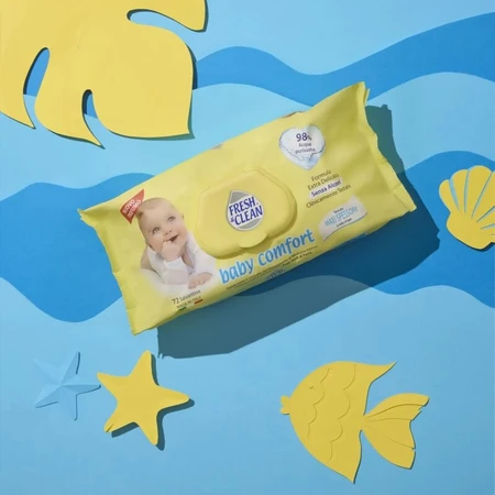 Fresh &amp; clean pentru copii - 72 de șervețele umede