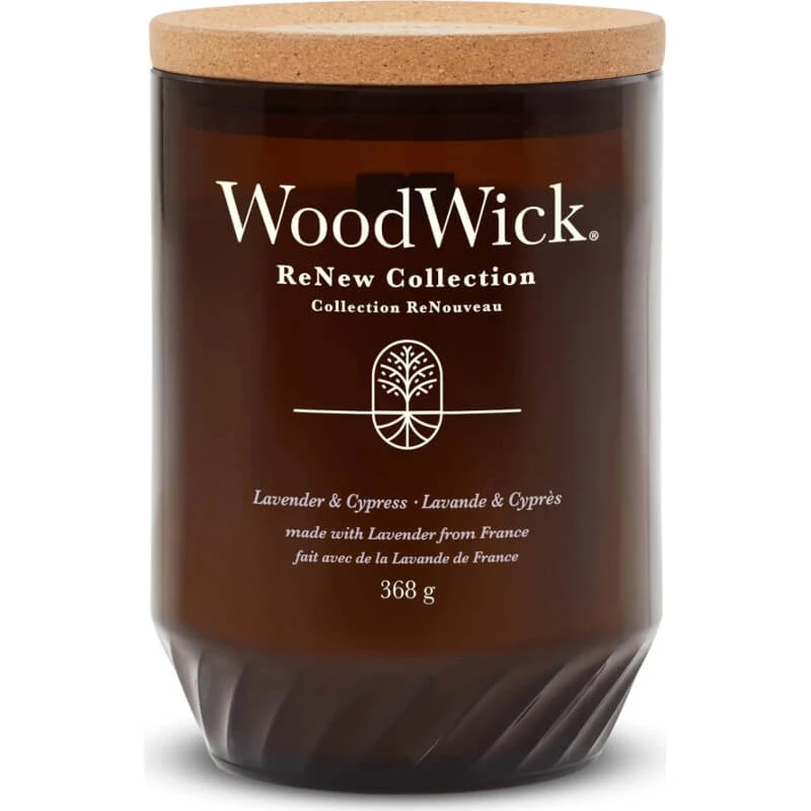 Woodwick Lavendel & Zypresse – Große Duftkerze, 368 g