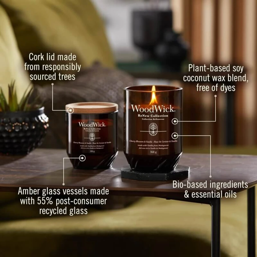 Woodwick Lavendel & Zypresse – Große Duftkerze, 368 g