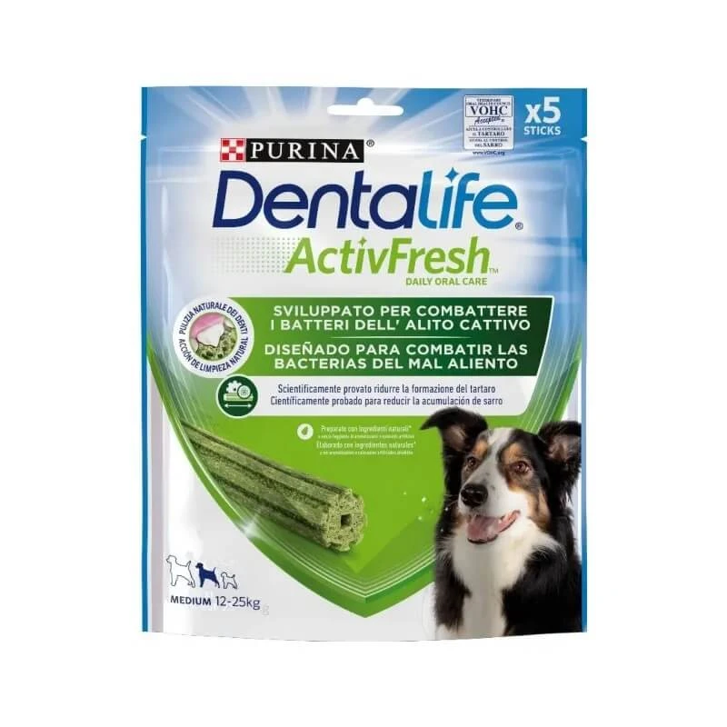 Purina Dentalife ActivFresh Small 12–25 kg – 5 Sticks für die Mundhygiene von Hunden