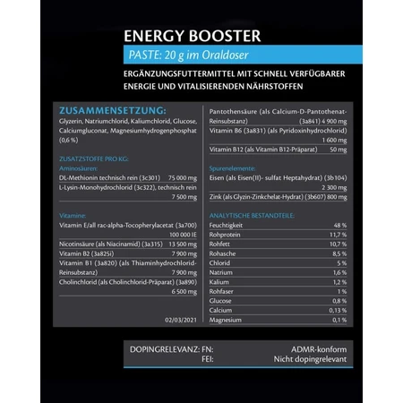 Equality Equistro Energy Booster Paste - Energiesupplement voor paarden en pony's, 20 g