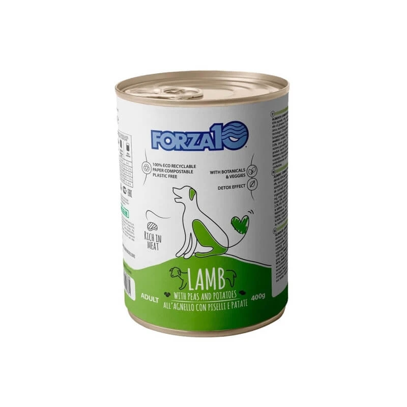 Forza10 Forza 10 Adult Maintenance Lamm mit Erbsen und Kartoffeln – Alleinfuttermittel für ausgewachsene Hunde, 400 g
