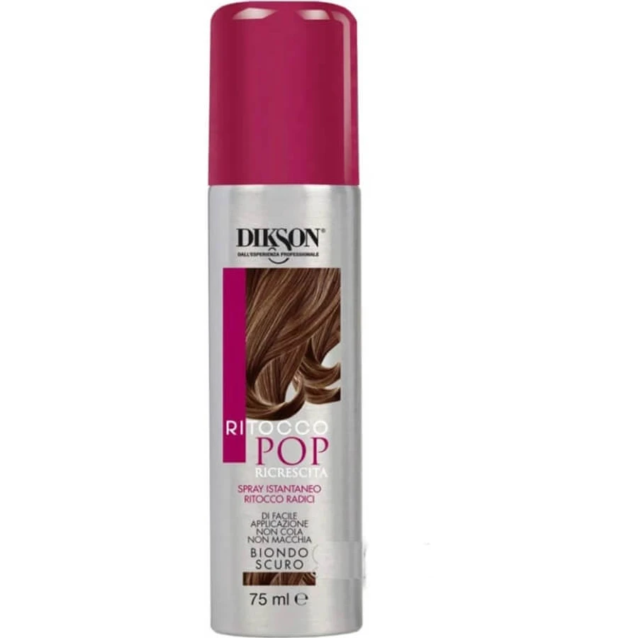 Dikson Ritocco pop pentru rădăcini – spray instant pentru retușarea rădăcinilor, blond închis, 75 ml