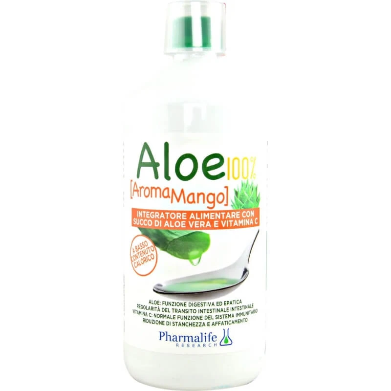 100 % Aloe mit Mango-Geschmack, 1 Liter – Nahrungsergänzungsmittel für eine gesunde Verdauung