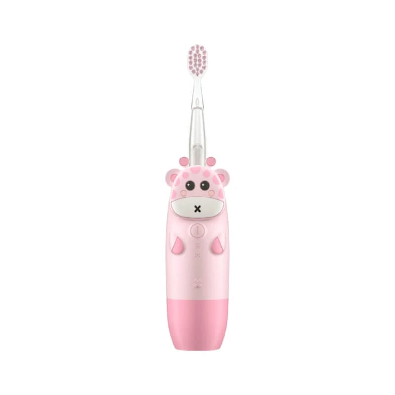 Innogio Gio Pink Giraffe – Schallzahnbürste für Kinder mit 7-farbigem Leuchtbürstenkopf