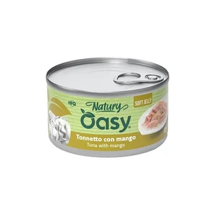 Oasy Wet Cat Natury Soft Jelly Tonnetto met mango – Aanvullend voer voor volwassen katten, 85 g
