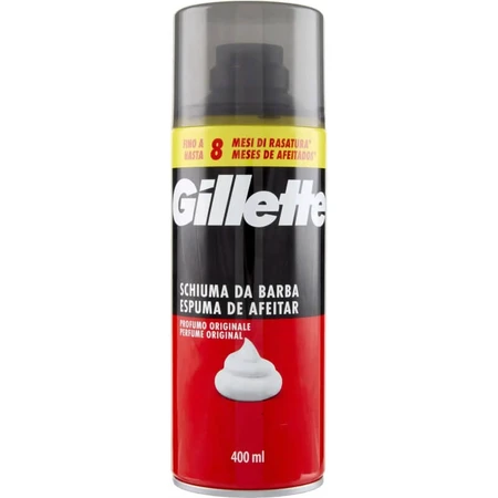 Gillette spumă de ras cu parfum original, 400 ml