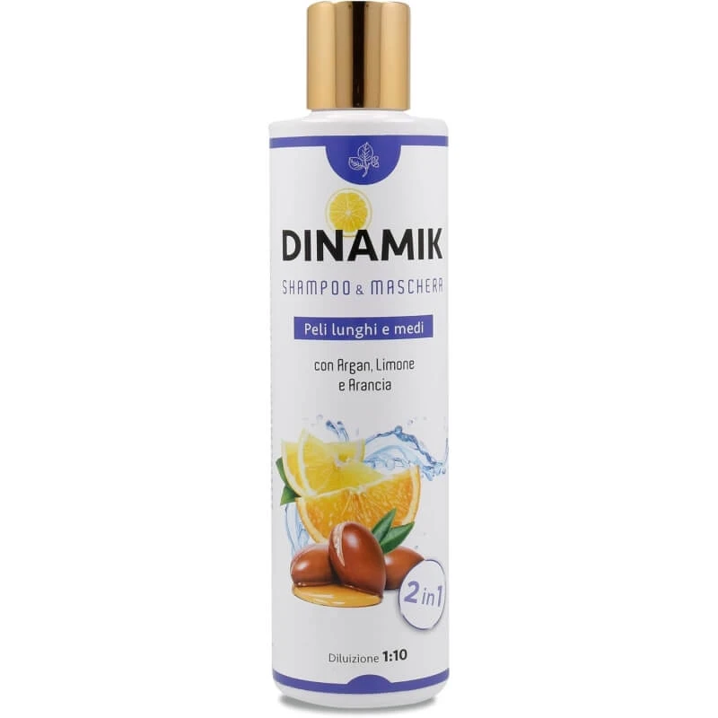 Aries biopetcosmetic Dynamik – Shampoo und Spülung für Hunde und Katzen mit langem und mittellangem Fell, 250 ml