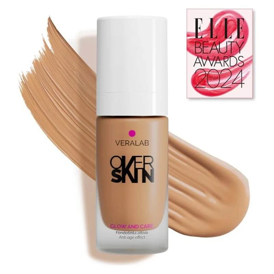Veralab Overskin Glow and Care - Actieve, stralende en hydraterende foundation nr. 8.5 Macadamia