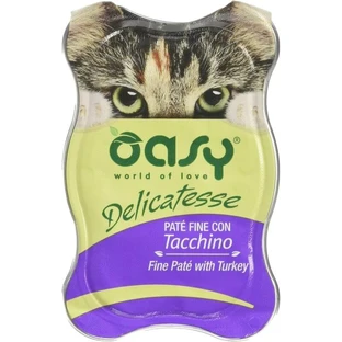 Oasy Wet Cat Delicatessen Truthahnpastete – Alleinfuttermittel für Katzen, 85 g