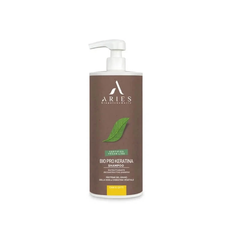 Bio Pro Keratin – Aufbaendes, reparierendes Anti-Frizz-Shampoo für Hunde und Katzen, 1000 ml