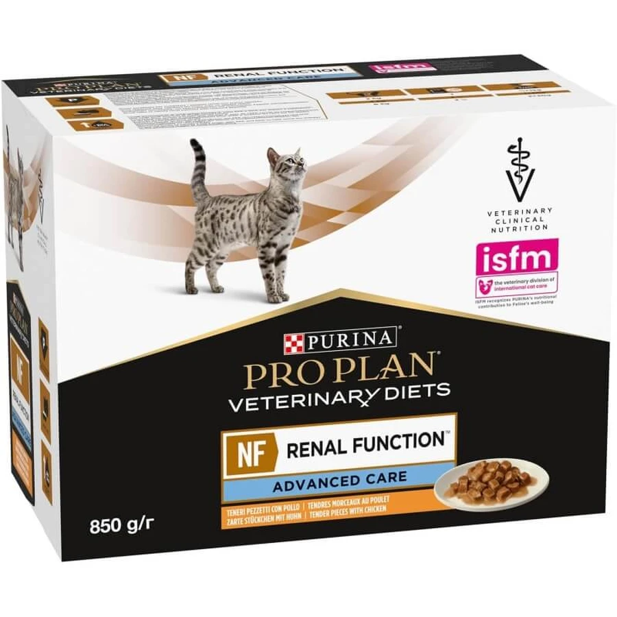 Purina Pro Plan Diet NF Poulet - Aliments humides diététiques pour chats souffrant d'insuffisance rénale, 850 g