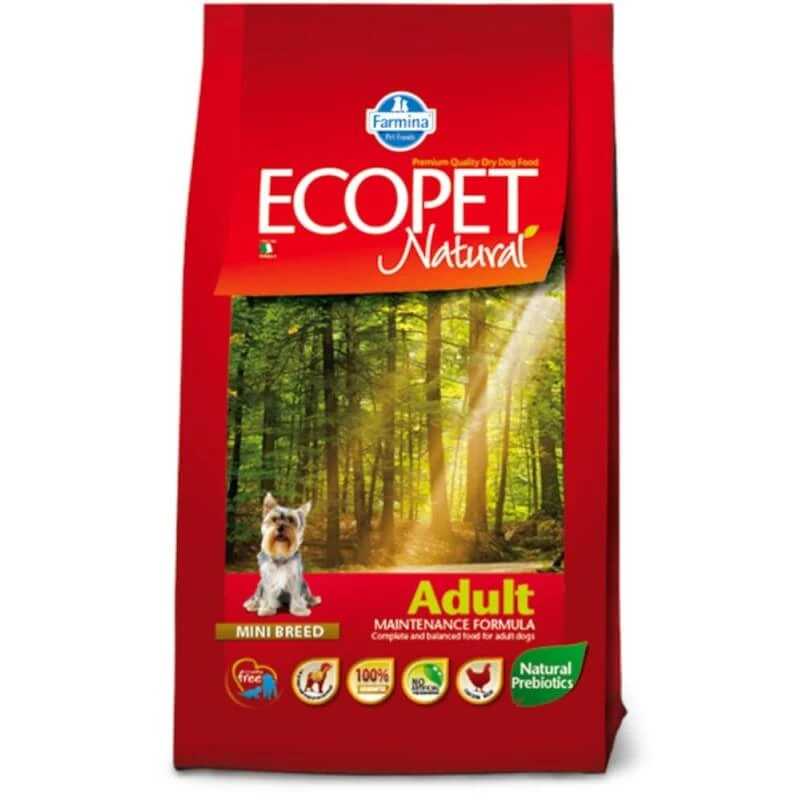 Farmina Ecopet Natural Adult Mini Chicken – Alleinfuttermittel für kleine erwachsene Hunde, 2,5 kg