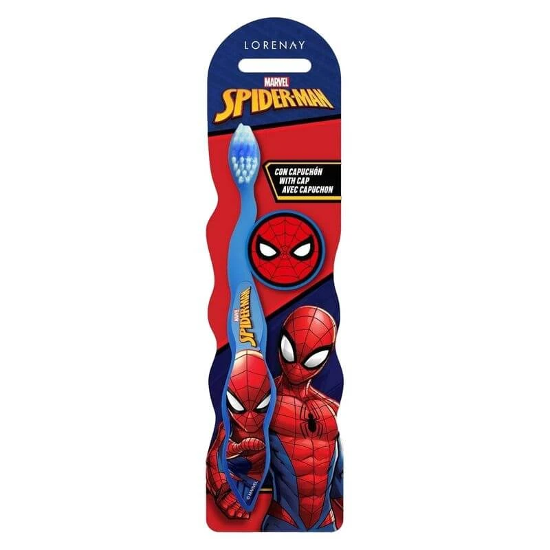 Marvel Spider-Man – Kinderzahnbürste mit Bürstenkopfhülle