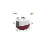 Ferplast Prima - Enclosed Cat Litter Box with Activated Carbon Filters and Swing Door, Assorted Colors