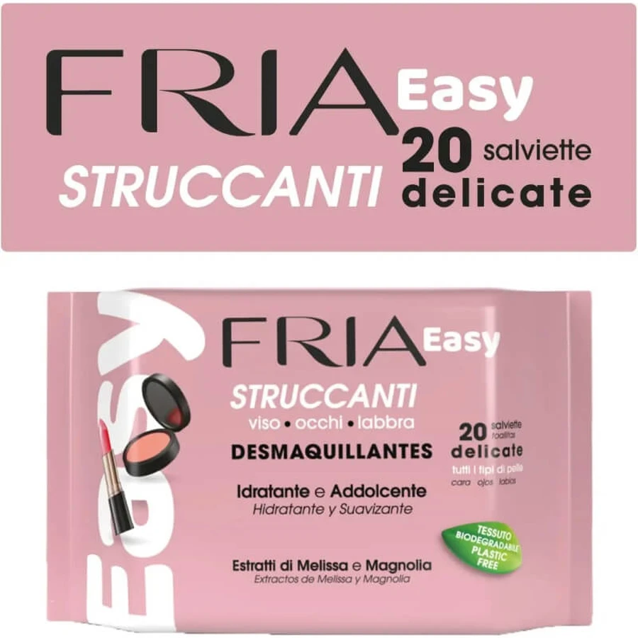 Fria Easy - 20 de șervețele demachiante biodegradabile