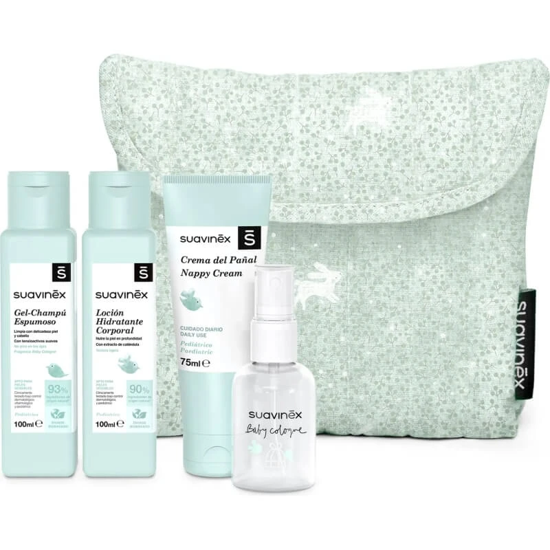 Suavinex Baby Care Essential Set – Kosmetiktasche für Jungen, komplett mit Produkten