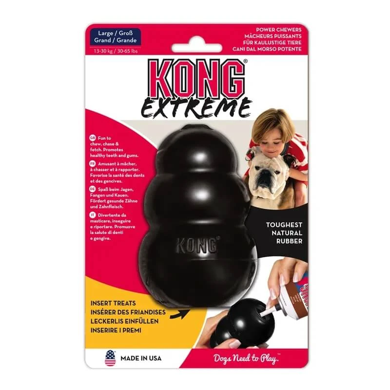Kong Small Extreme – Spielzeug für kleine Hunde mit einem Gewicht von 1 bis 10 kg, schwarz