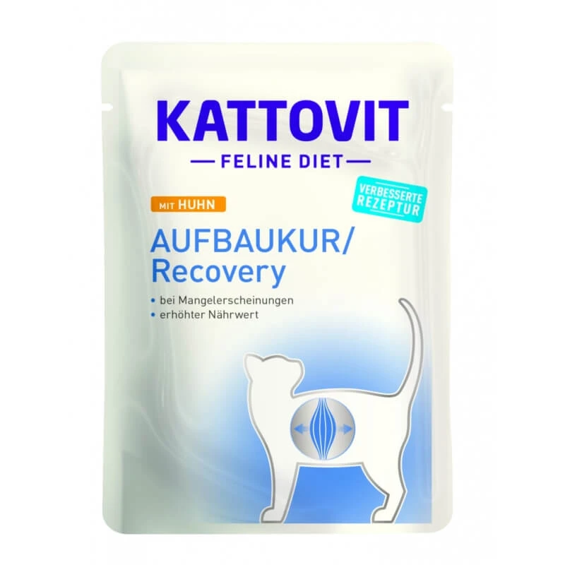 Kattovit Recovery Chicken – Nassfutter für Katzen in der Ernährungsrehabilitation und Genesungsphase, 85 g
