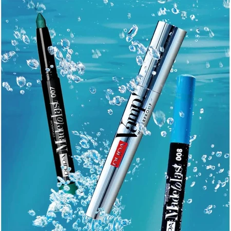 Ombre à paupières waterproof « Made to Last » de Pupa - Stick à paupières n° 008 Pool Blue