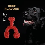 Tasty bone Tasty bone beef – os de ros pentru câini, cu aromă de vită, dimensiune mare