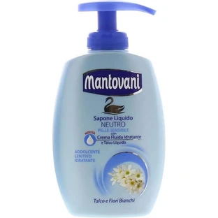 Mantovani Flüssigseife für empfindliche Haut mit Spender, 300 ml