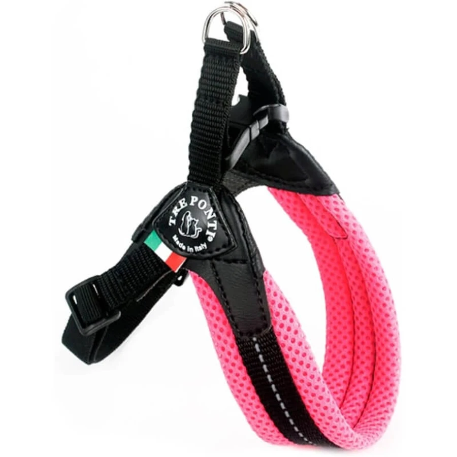 Drie Easy Fit-riemen – Verstelbare borst- en buikriem, maat 1,5, neonroze