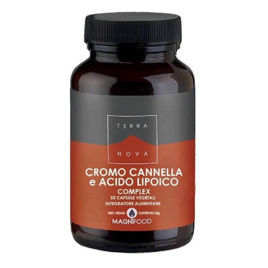 Terranova Chromium, Cinnamon, and Lipoic Acid Complex, 50 capsules - dietary supplement for blood sugar and diabetes