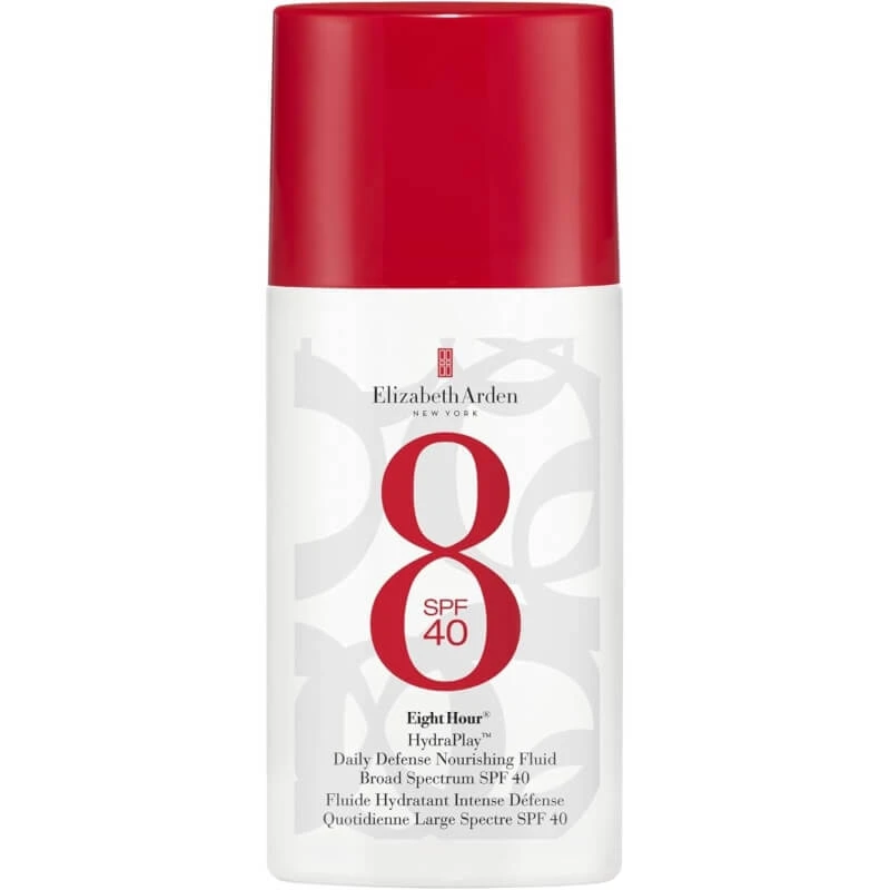 Elizabeth Arden Gesichts-Sonnenschutz LSF 40 Eight Hour Hydraplay Daily Defense Pflegendes Fluid, Breites Spektrum, Hoher Schutz, 50 ml
