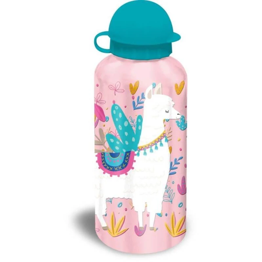 Alpaca-ontbijtset: aluminium waterfles en snackdoos