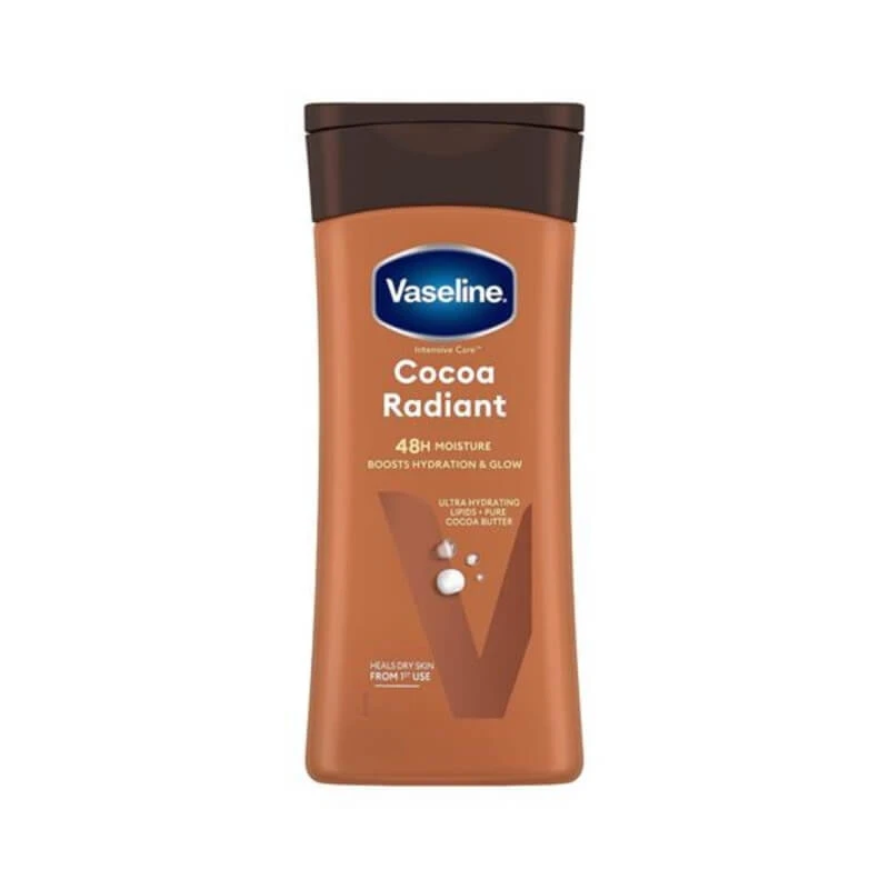 Vaseline Intensive Care Cocoa Radiant – Pflegende, feuchtigkeitsspendende Körperlotion für trockene Haut, 400 ml