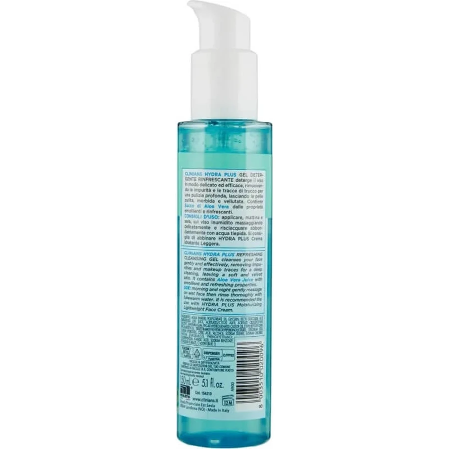 Clinians Hydra plus – gel de curățare răcoritor pentru tenul normal și mixt, 150 ml