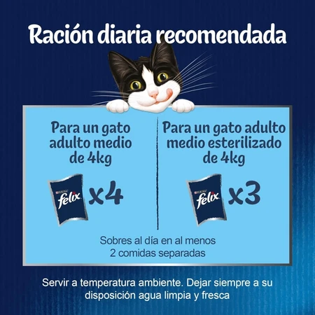 Purina Felix – Delicatese cu pui, vită, somon și ton – hrană completă pentru pisici adulte, 44 x 85 gr
