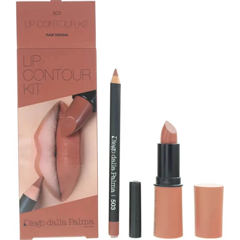 Diego dalla Palma Lip Contour Kit Box-Set – Lippenstift + Lipliner, 12 cm, Nr. 503 Raw Sienna