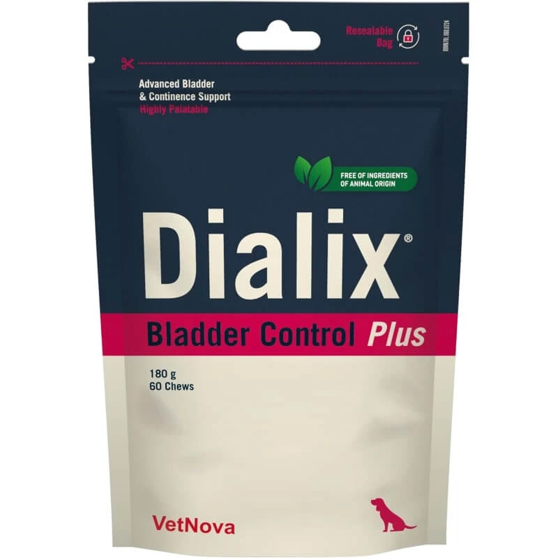 Vetnova Dialix Bladder Control Plus – Ergänzende Kausnacks für Hunde zur Unterstützung der Harnwege, 180 g