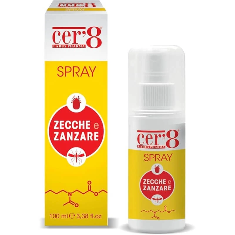 Larus Pharma Cer' 8 – Spray gegen Zecken und Mücken, 100 ml